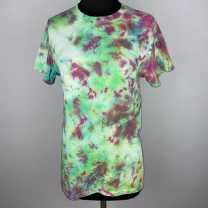 Gildan Heavy Cotton S Multicolor Tie Dye T-Shirt Short Sleeve Festival Hippie